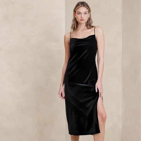 banana republic black velvet dress Burnout Velvet Maxi Dress